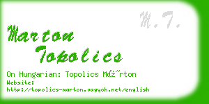 marton topolics business card